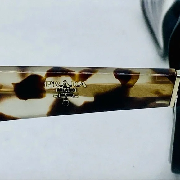 Authentic Prada VPR 18T Eyeglasses Black Havana Tortoise w/ Case Certified - Picture 2 of 8